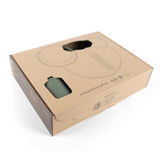 tiny Bio Essgeschirr grau-grn (Geschenkbox)