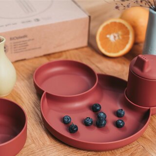 tiny Bio Essgeschirr bordeaux (Geschenkbox)