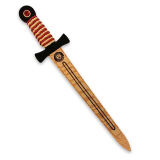 Woody Schwert, mittel, gold/rot