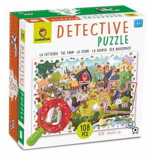 DETECTIVE PUZZLE - Der Bauernhof (108 Teile)