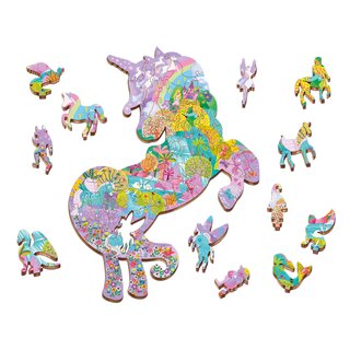 WOODY PUZZLE - Das verzauberte Einhorn (48 Teile)