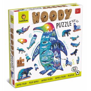 WOODY PUZZLE - Polartiere (48 Teile)