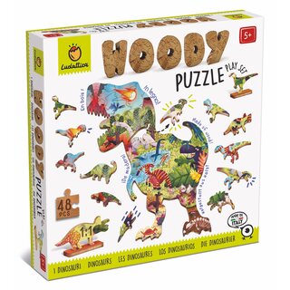 WOODY PUZZLE - Die Dinosaurier (48 Teile)