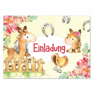 Einladungskarten Pferd