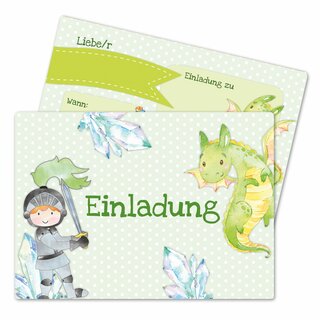 Einladungskarten Ritter