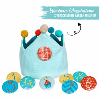 Geburtstagskrone trkis