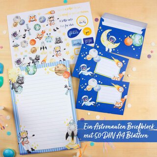 Briefblock Set Astronaut