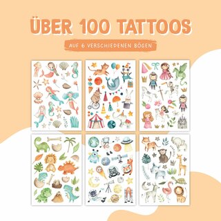 Kindertattoos - Bunter Mix